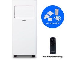 MEDION Mobiele Airco E701 (7000 BTU, 3-in-1, Koelen, Ontvochtigen, Ventileren, tot 25m², incl. Raamafdichtingskit, voor Slaapkamer en Woonkamer, Afstandsbediening, MD 37730)