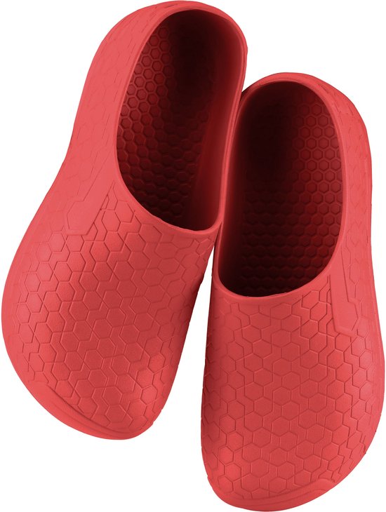 Sabots pour femmes Ladeheid - Sabots pour femmes et hommes - Légers - EVA - Sabots de jardin - Chaussures de jardin - Rouge 1841 - 37 - LA- DW-HexClosed