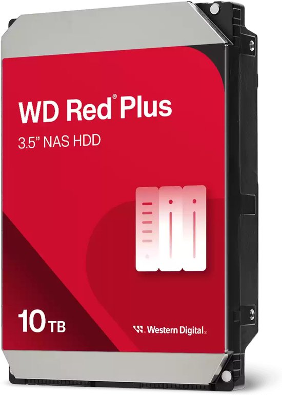 Disque dur interne Western Digital Red Plus WD100EFGX 10 To 7200 tr/min 256 Mo 3,5" SATA III
