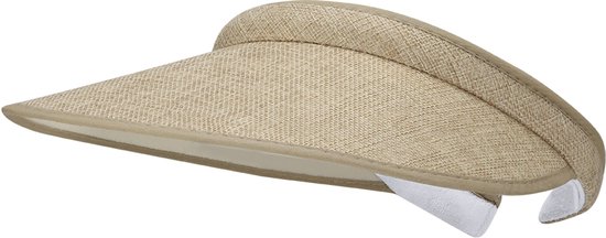 Zonneklep - Zonnehoed - Zonnepet - Voor dames en heren - Stoffen bekleding - One-size - Bruin