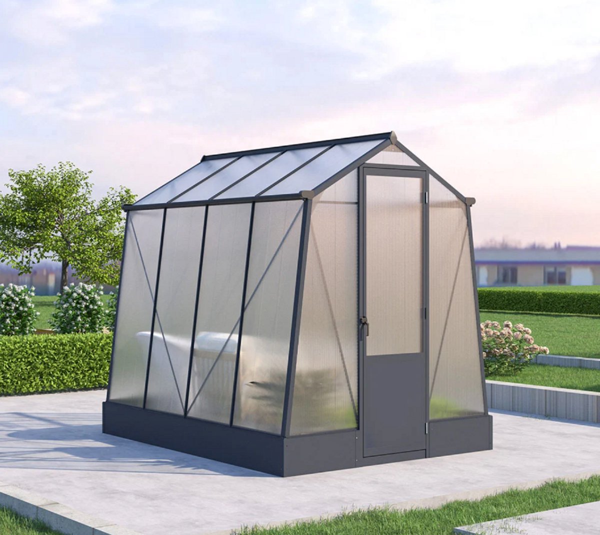 Westmann Aurora 68 tuinkas met fundering - 248 x 188 cm - Antraciet