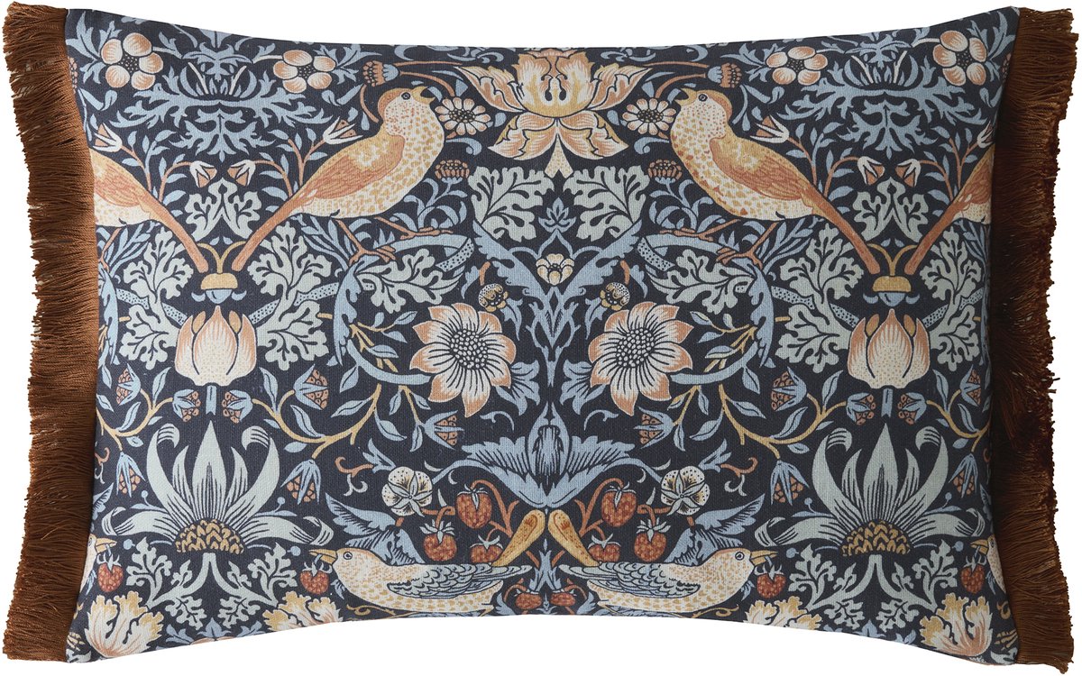 William Morris at Home Sierkussen Strawberry Thief Blue 40x60cm