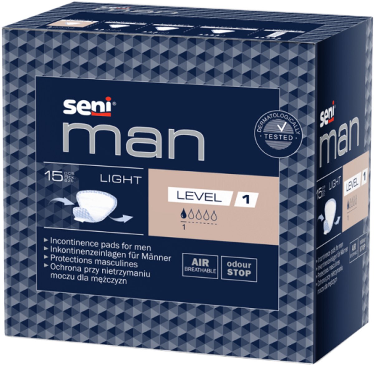 Seni Man Light Level 1 - 1 pak van 15 stuks