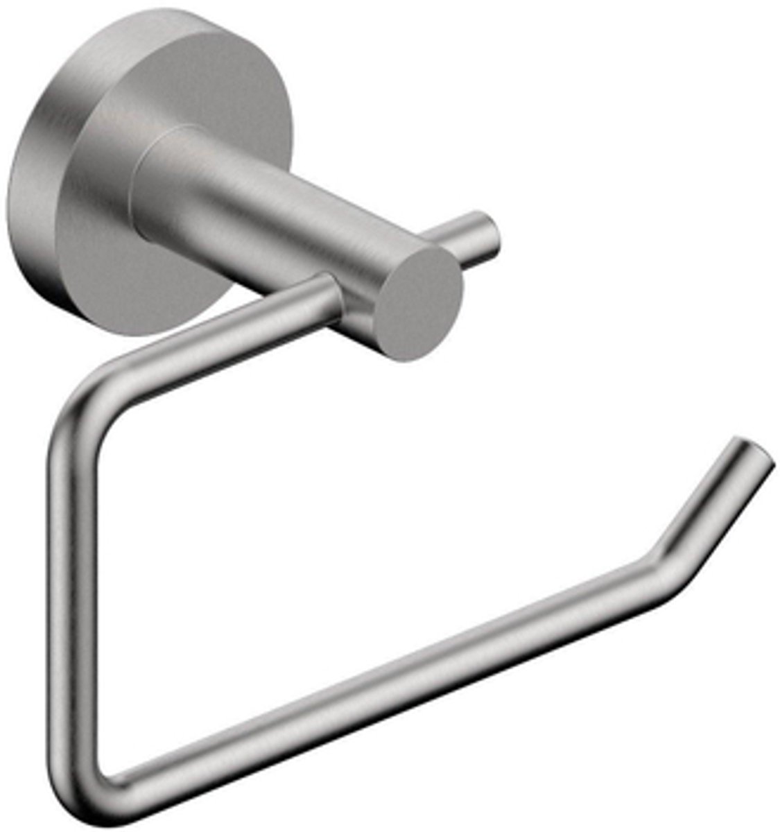 FugaFlow Eccelente Acces Toiletrolhouder - zonder klep - rond - Geborsteld RVS PVD