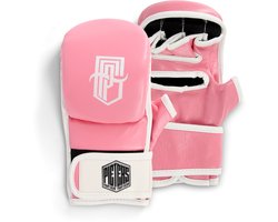 MMA Handschoenen Roze Unisex S - Sparring Gloves - Bokshandschoenen - Roze - UFC - MMA - Kickboksen - Vechtsporthandschoenen - Grappling - Krav Maga - Lederen