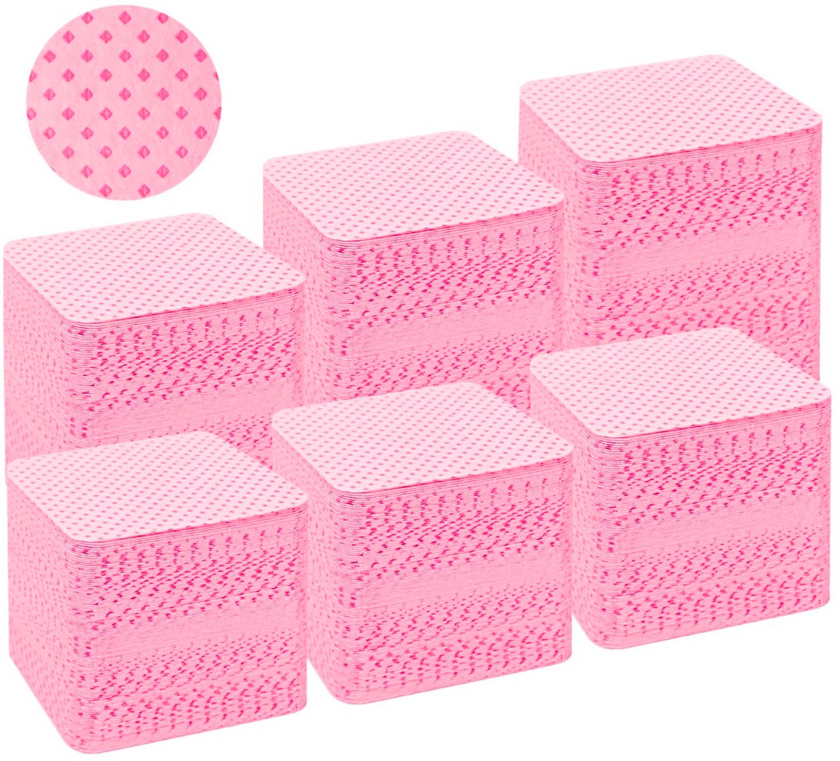 YUBBI Roze Pluisvrije Celfstofdeppers - Nail Wipes - Gellak Nageldoekjes - 500 Stuks