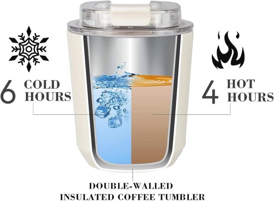 Thermo Koffiemok To Go - Lekvrije Koffiebeker voor Onderweg, Ideaal voor koffie en thee van thermo — afbeelding 4