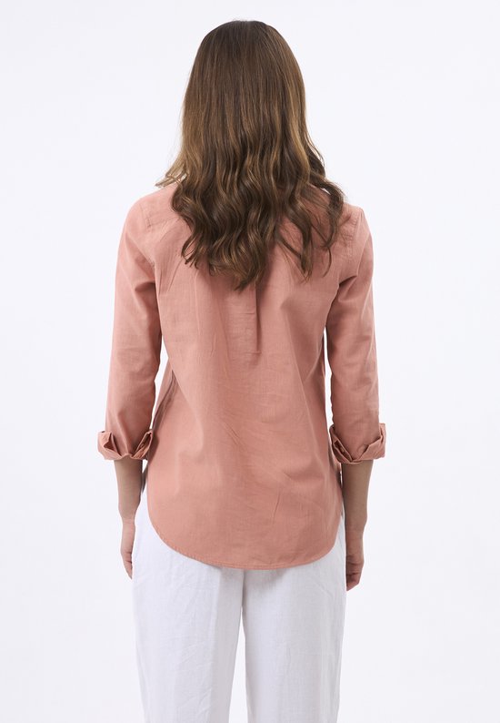 Chemise Felix Hardy en Blend de lin et de Katoen - Chemise femme saumon - S