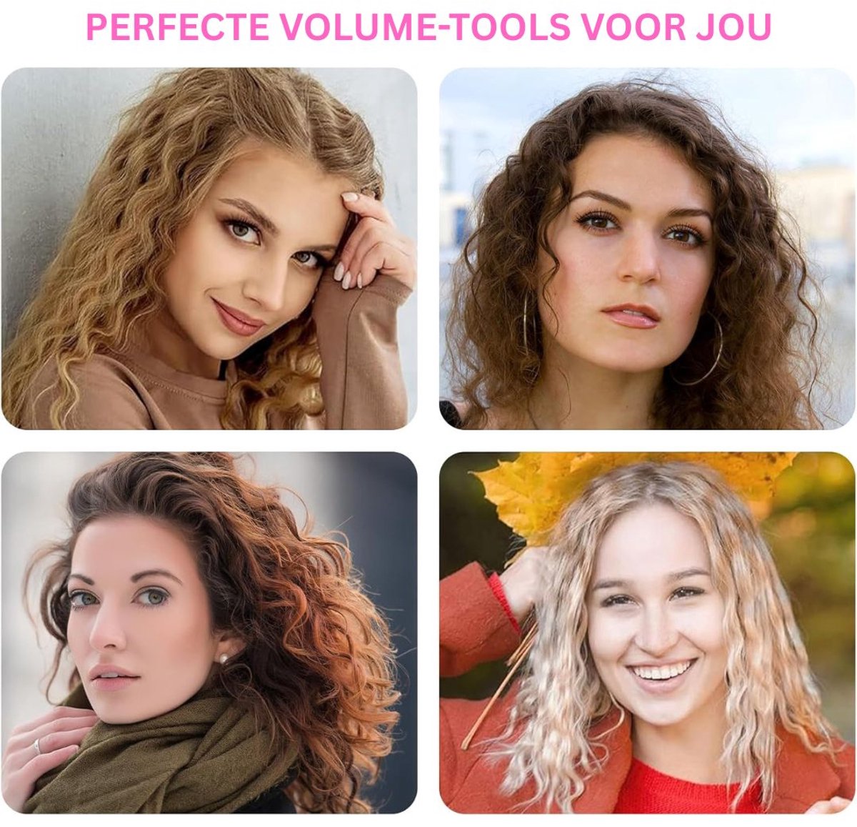 Wafeltang – Wafeltang Voor Dik en Dun Haar – Wave Tang Voor krullen – Krultang met Handschoenen – Met Haarspelden