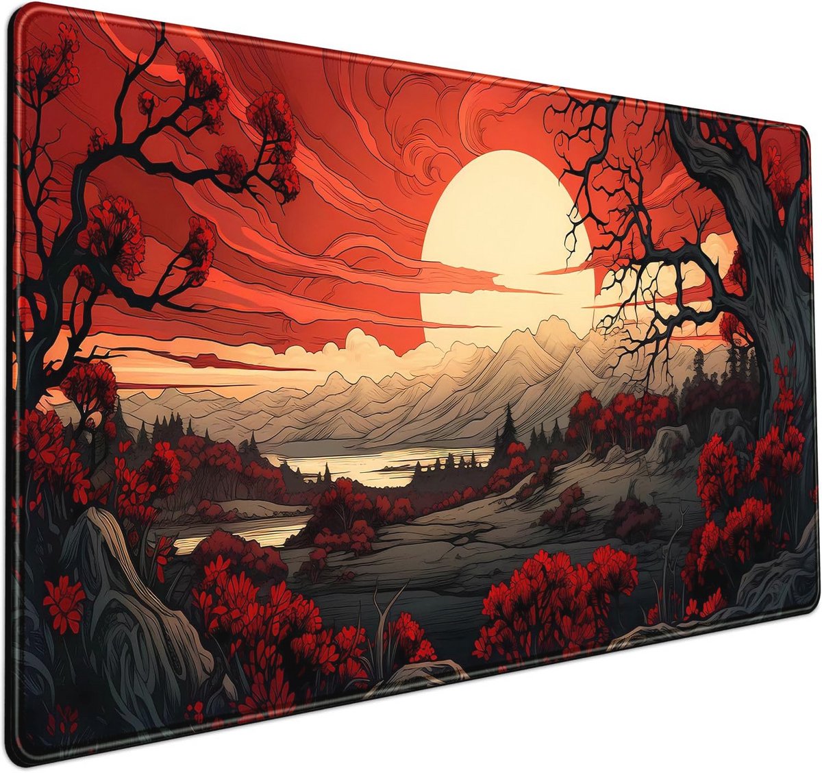 Grote Gaming Muismat XL met Antislip en Gestikte Randen - 80 x 39,9 cm - Anime Design - Perfect voor Bureau of Computer
