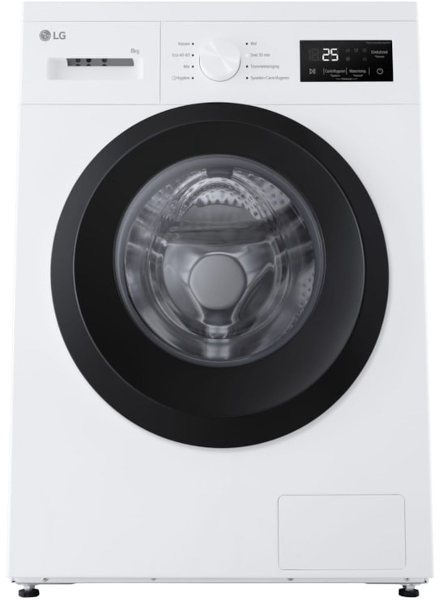 LG F4A10S8NWK Wasmachine 8 kg 1.400 TPM, stoomwasprogramma, AI DD systeem, Energielabel A, ThinQ app