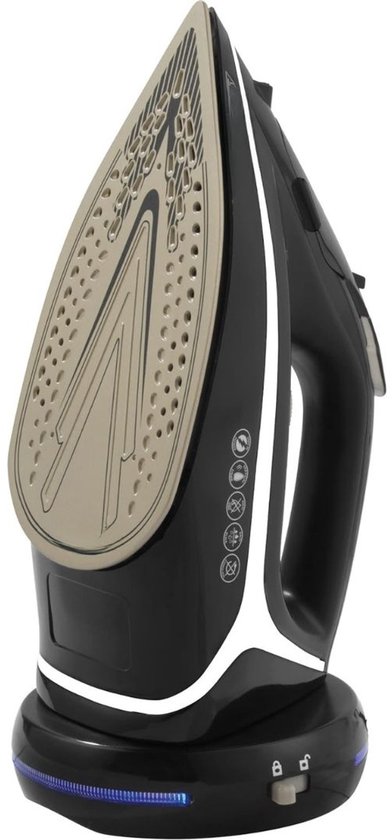 Zylo® Strijkijzer Draadloos - Strijkijzer - Stomer Kleding - Zwart - 36cm x 15cm x 15cm