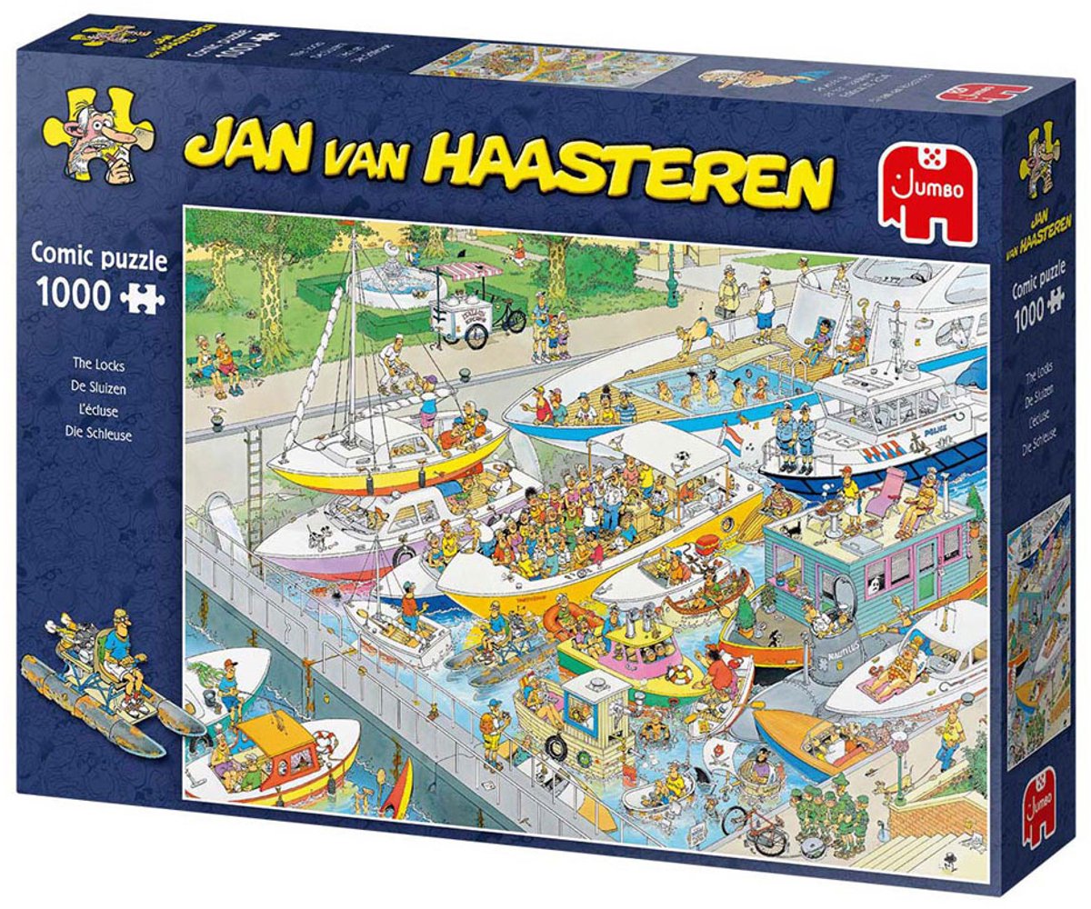 Jan van Haasteren - De Sluizen - 1000 stukjes puzzel - Legpuzzel — afbeelding 4