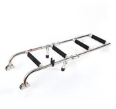 Échelle de bain Cleo - Échelle de bain bateau - Pliable - Charge jusqu'à 300 kg - Renforcée en fibre de verre - Sans entretien - 4 marches - Acier inoxydable