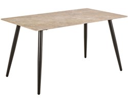 Giga Living Eettafel Wiska - Rechthoek Bruin Keramiek - 140x80x75cm