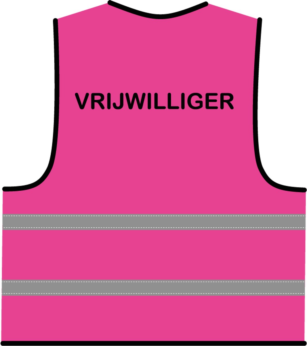 Vrijwilliger hesje roze