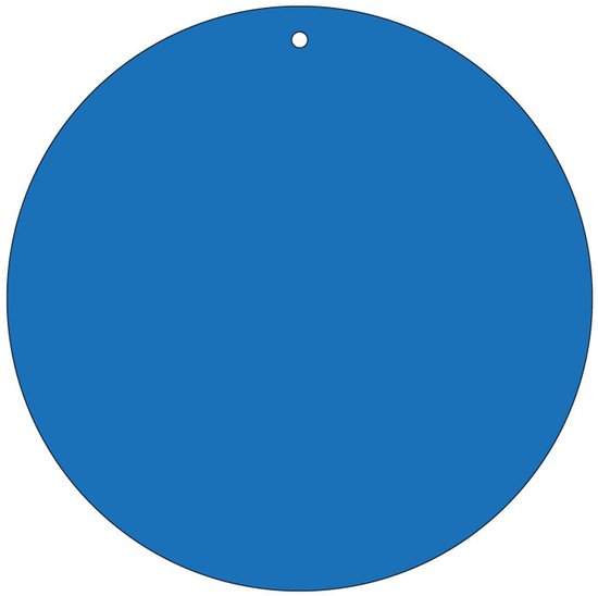 Blanco label blauw, beschrijfbaar, 100 stuks 80 mm