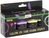 Peinture acrylique Glow dans le noir, 4x60ml