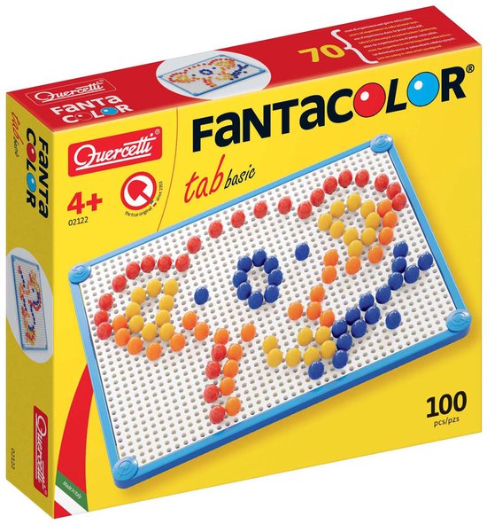 Quercetti Fantacolor Junior - Jeu De Mosaïques Pour Enfants Dès 2 Ans