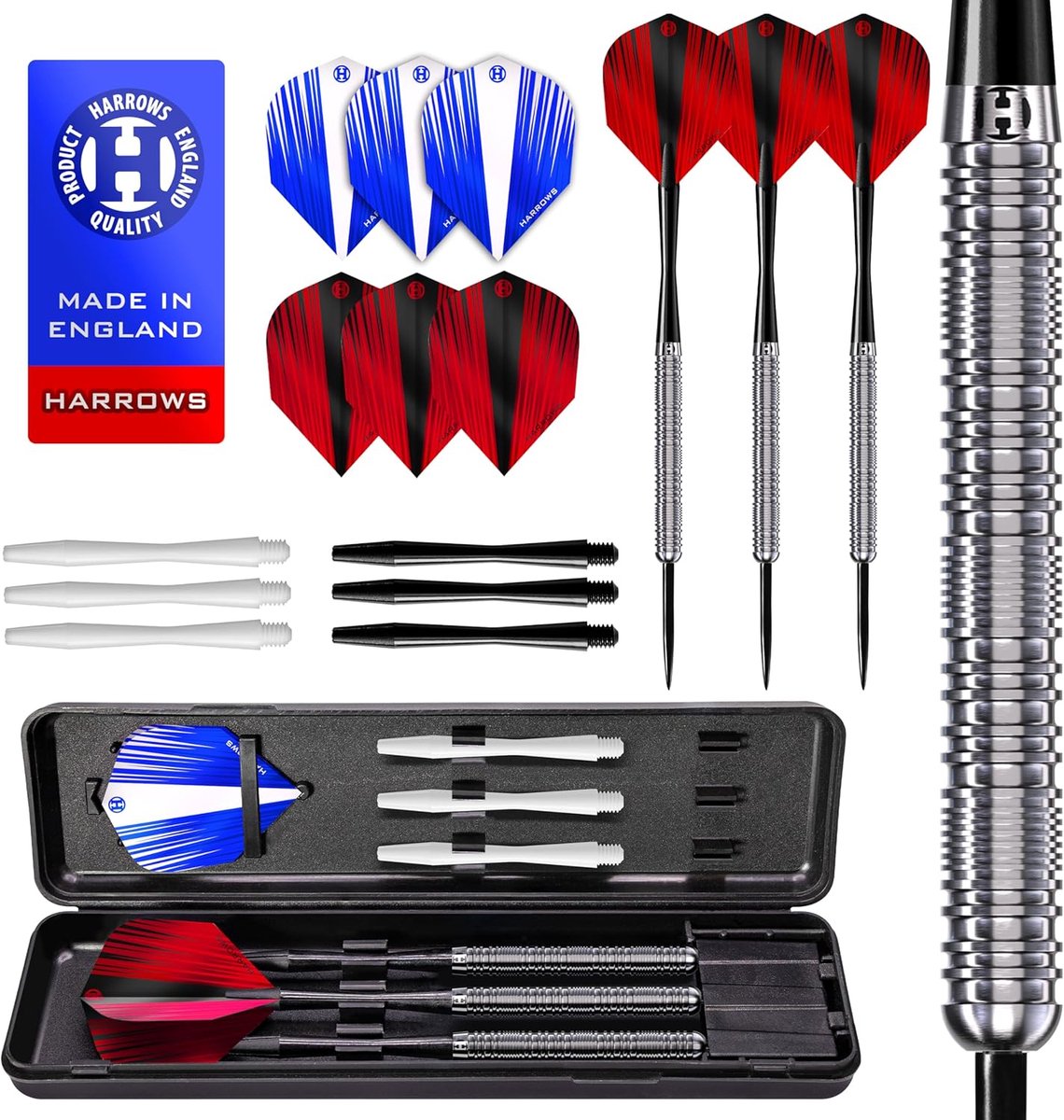 Set Darts 90% Tungsten - 16-delige bundel - 25 gram - Zilver