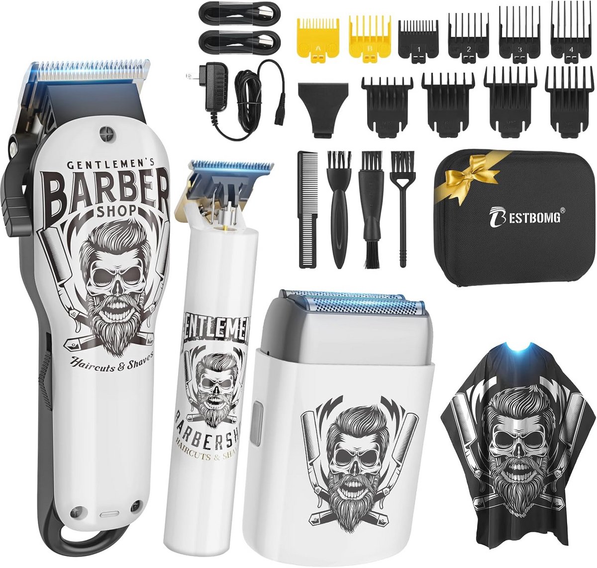 Professionele Tondeuse en Baardtrimmer Set - Elektrisch Scheerapparaat voor Heren, Dames en Kinderen