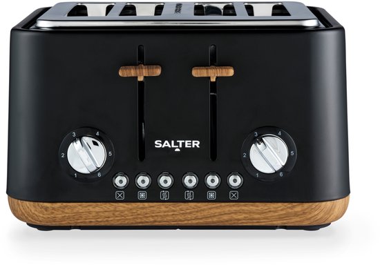 Salter Toronto Broodrooster - 4-Slice, Brede Sleuven, 6 Standen