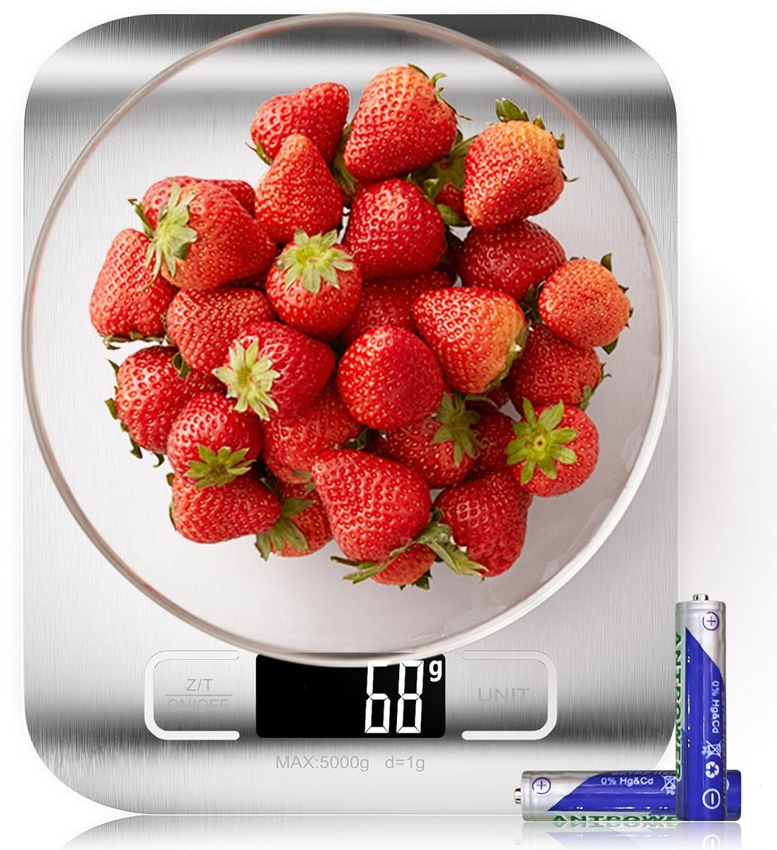 Nauwkeurige digitale keukenweegschaal tot 10 kg met LCD-display en tarra-functie