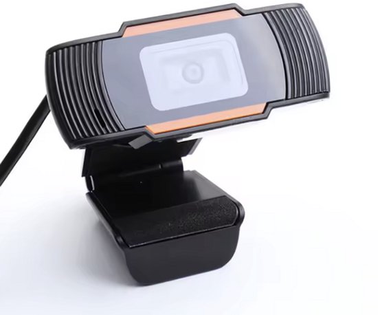 Webcam met microfoon - 720p - Met Microfoon - USB - Plug en play - Web cam - Camera voor laptop - Online meeting - Teams - Zwart - Universeel - Videobellen - CHPN