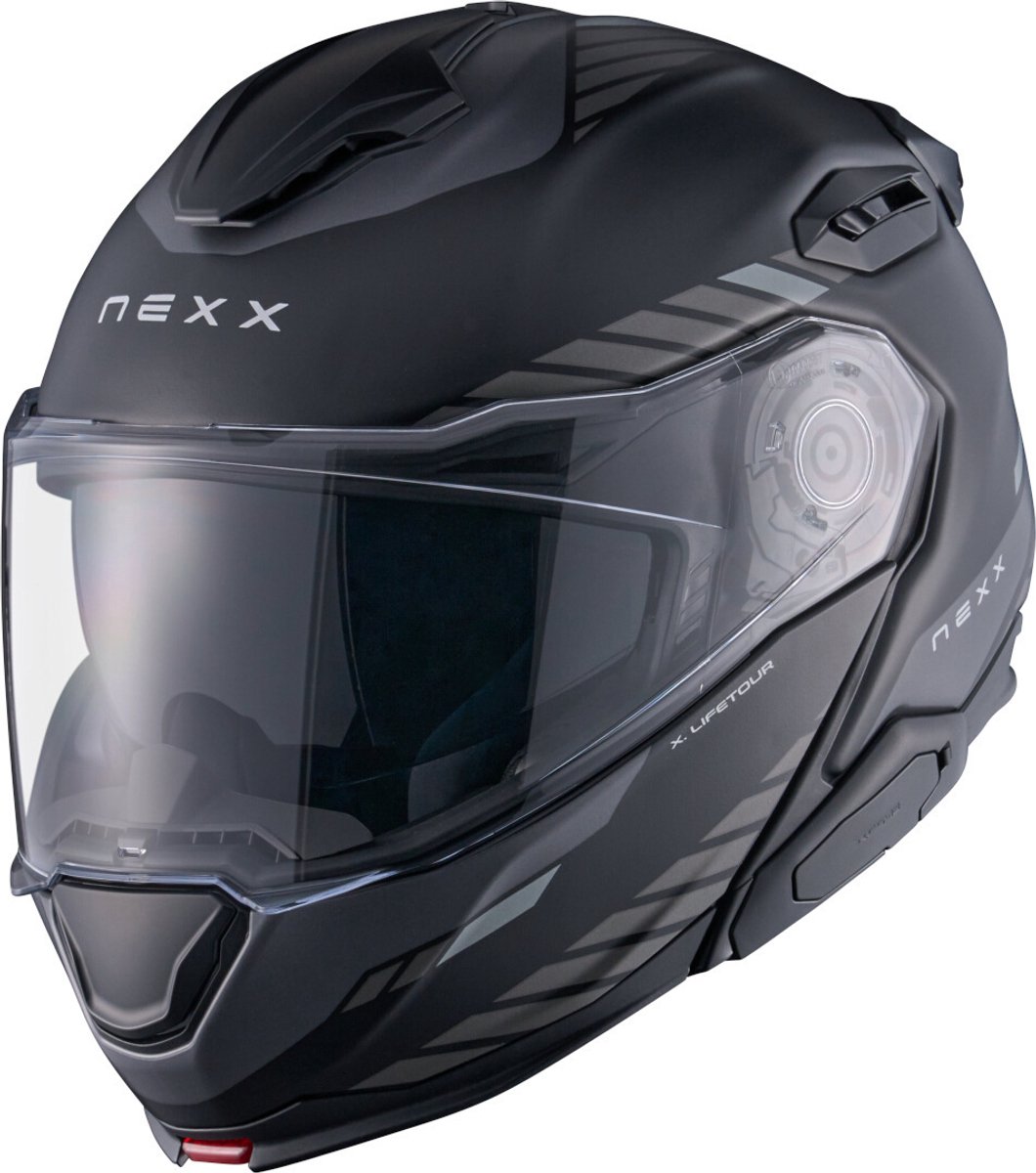 Nexx X.Lifetour Globe Zwart Mat Grijs Systeemhelm - Maat L - Helm
