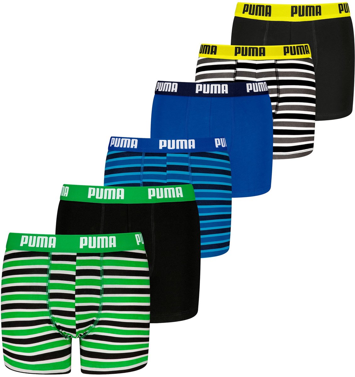 PUMA jongens 6P boxers everyday stripe multi II
