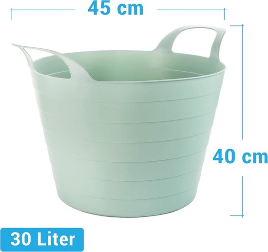 Flexibele wasmand - kunststof - 60L - roze - D38 x H47 - kuip bestellen voor € 10.19 bij het