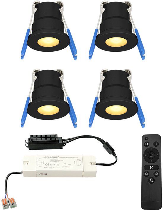 HOFTRONIC Milano LED Inbouwspots Set van 4