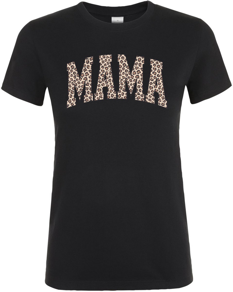 MAMA Panter T-shirt - Dames T-shirt - Cadeau - Mama - Beste Moeder Ter Wereld - Jarig - Verjaardagscadeau - Moederdag - Moederdag Cadeau - Mom - Moeder Cadeau - verjaardag - Maat M