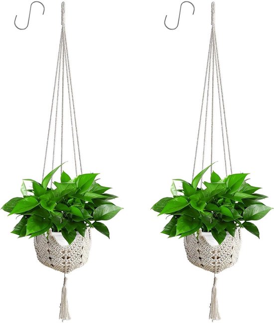 Sziqiqi Set van 2 hangende plantenbakken terrarium, metaal ijzer helder glas reageerbuis bloem vazen houder, muur hydrocultuur planten decor, decoratie voor woonkamer badkamer slaapkamer keuken, M M
