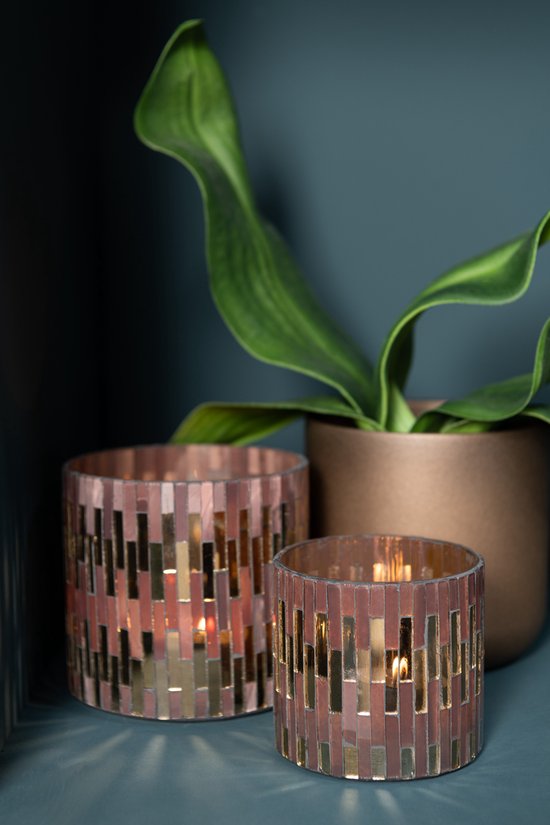 J-Line cache-pot Gen - céramique - brun - XXL - 2 pièces - Ø 26.5 cm