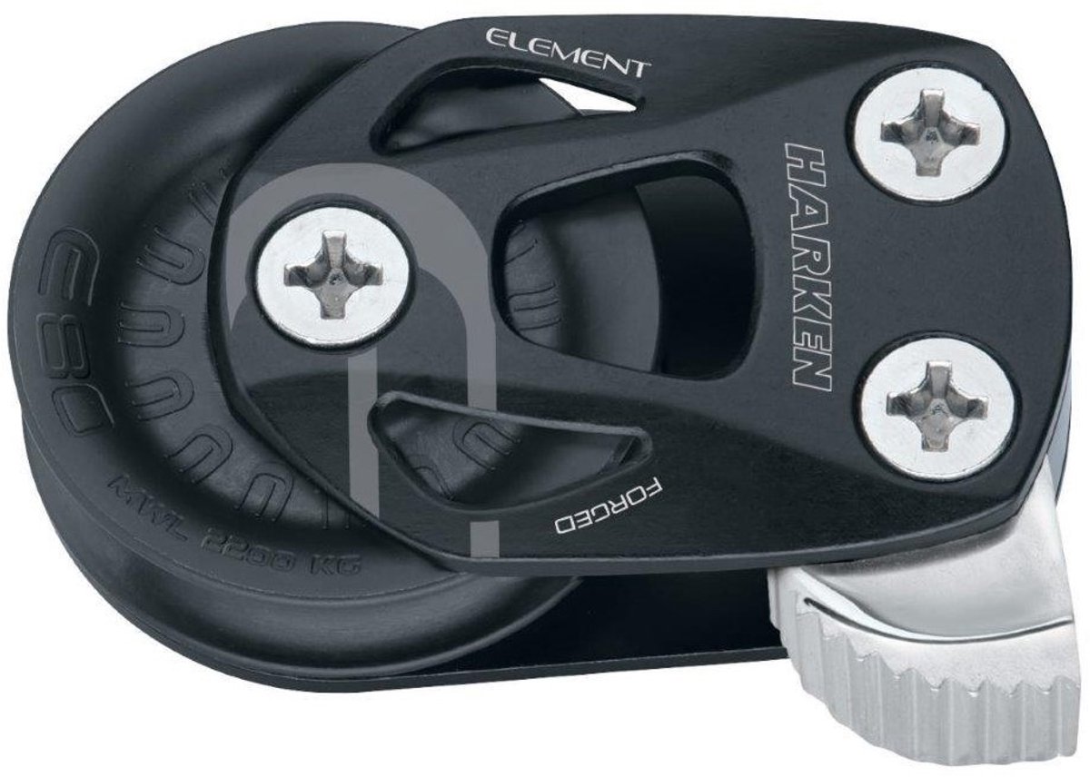 Harken 80mm Element voetblok met klem rechts