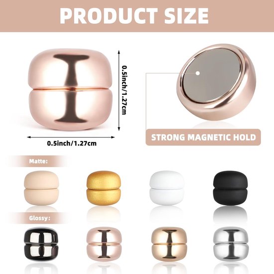 Lot De 12 Clips Magnétiques Pour Vêtements - Sans Épingle, Aimants Hijab Polyvalents