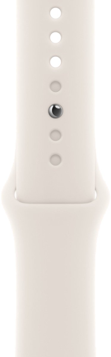 Afbeelding 3 van Apple Watch SE 2024 GPS 44mm Starlight Aluminium Case with Starlight Sport Band - S/M