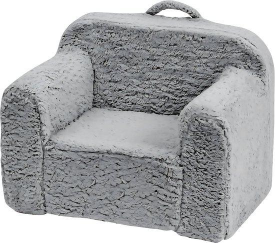 Modulaire kinderbank in grijze teddy stof kopen