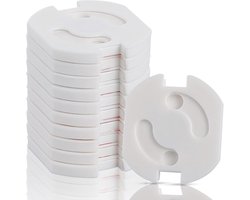10 stuks - Stopcontactbeschermers voor kinderen - Stopcontactbeschermers voor baby's - Stopcontactbeschermers - Zelfklevende stopcontactbeschermers - Veilig voor kinderen - Eenvoudig te installeren - Wit