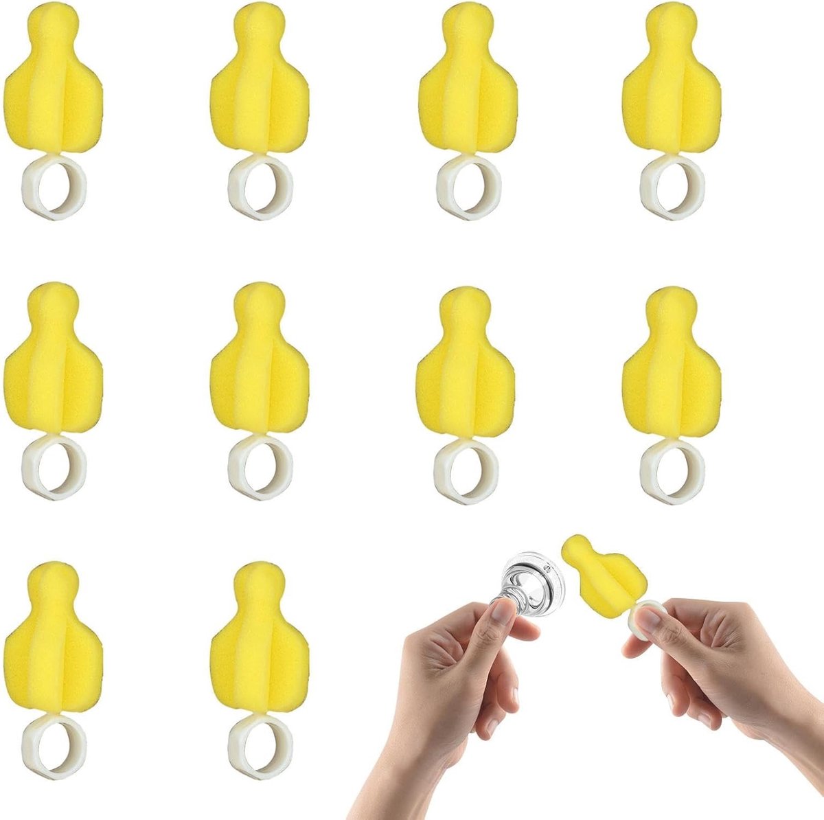 Tepelreinigingsborstel - Spons voor het reinigen van babyflessen, Rietjesreiniger | Mini Foam Speenborstelset, Zachte Cup Wastool voor Babyflessen, Borstkolven, Babytepel Reiniging
