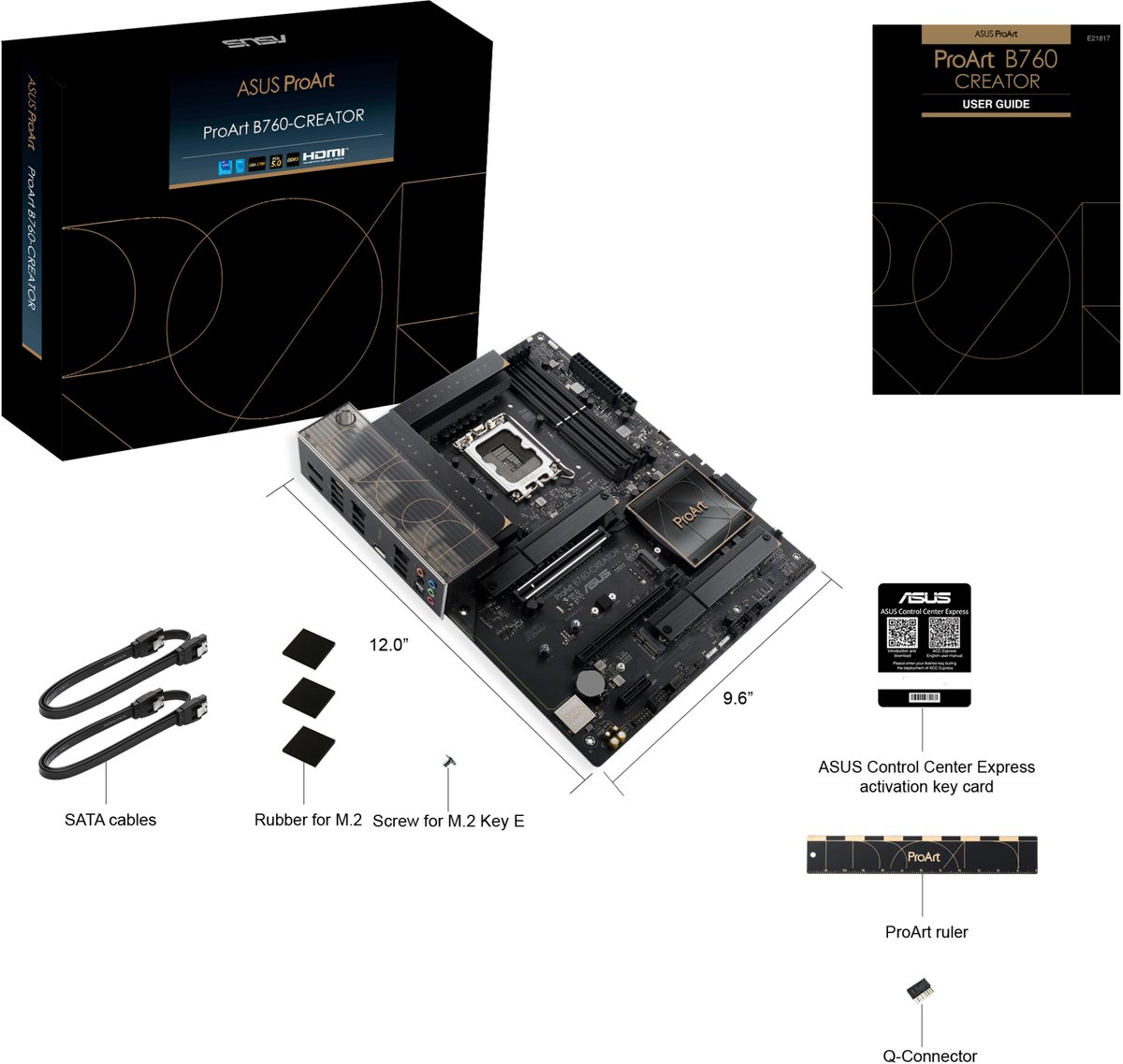ASUS PROART B760-CREATOR Intel LGA 1700 Intel® Celeron® Intel® Pentium® Gold Intel® Core™ i3 Intel® Core™ i5 Intel® Core™... LGA 1700 DDR5-SDRAM 128 GB