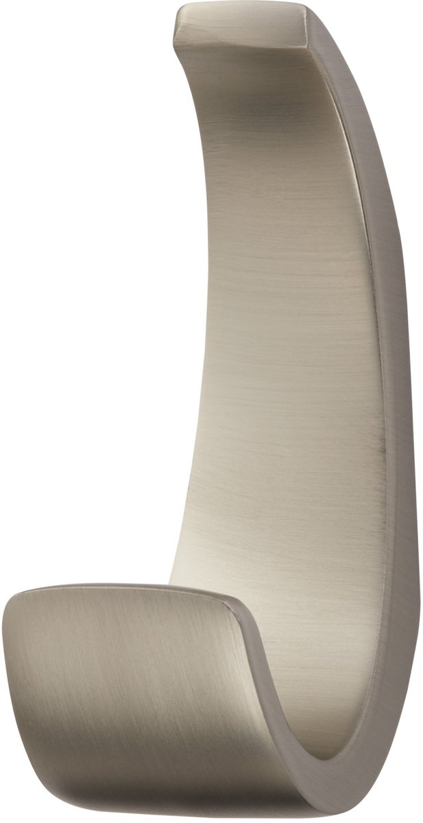 SOTECH Kapstokhaak VETRINO Hoogte: 69 x Breedte: 24 mm Roestvrijstalen look, moderne kapstokhaak van spuitgietzink, stabiele wandhaak, ook voor zware jassen