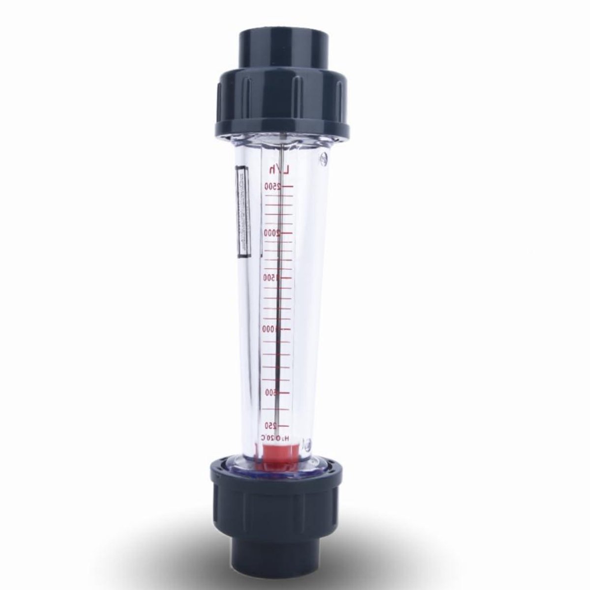 Vloeistofstroommeters LZS-25 (D) 250-2500L/H Buistype Water Rotameter Plastic Platte mond Flowmeter 32mm/1.26in Waterstroomregelaars Hydraulische klepfittingen