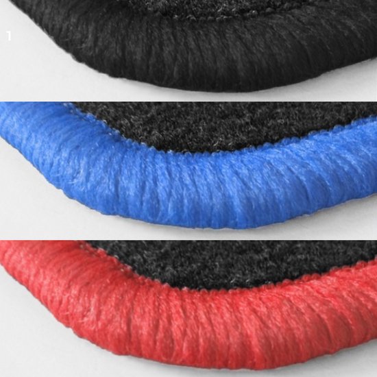Set velours vloermatten passend voor Volkswagen Passat B3/B4 1988-1997 - rode afwerking