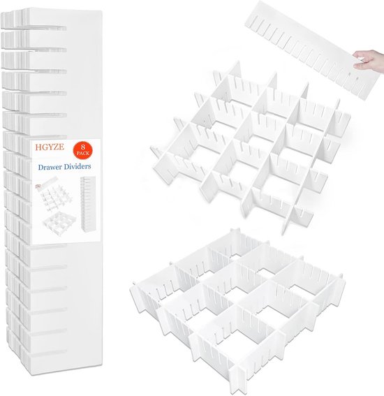 Wenskaart Opslag & Organizer Box met 6 Coloful Verwijderbare Dividers voor Vakantie Verjaardag Get Well Kaarten Foto's, Ambachten, Scrapbooking, Papier, Stickers en meer (Clear set