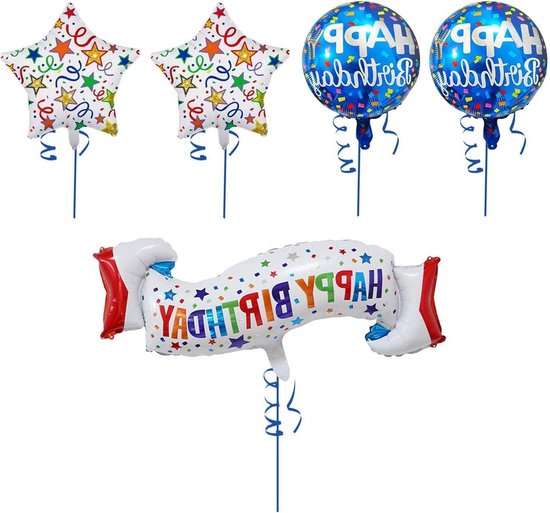 Folieballon 60 regenboog confetti | Cijfer Leeftijd ballon | De Goede Keus