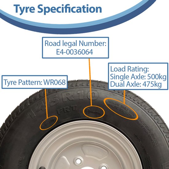 Parnells - Kit De Remorque Haute Vitesse - 2 Pneus De Remorque