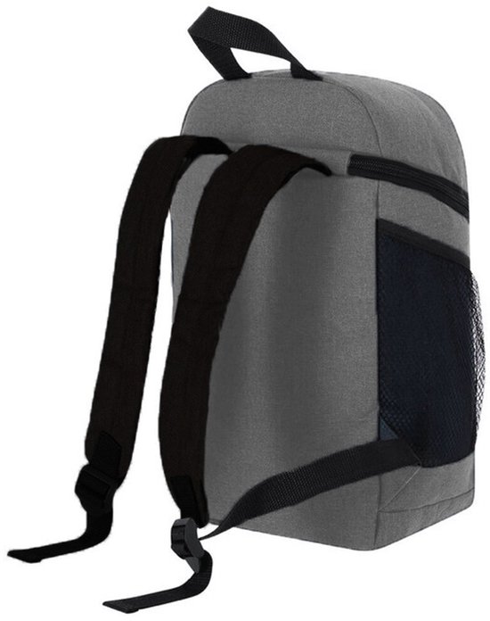 Koel rugtas Playa - grijs - voor lunchpakket of drankjes - 11 liter - 22 x 37 x 14 cm - koeltas - gerecycled materiaal — afbeelding 2
