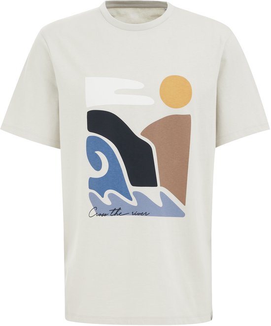 WE Fashion Heren Regular fit T-shirt met opdruk bol